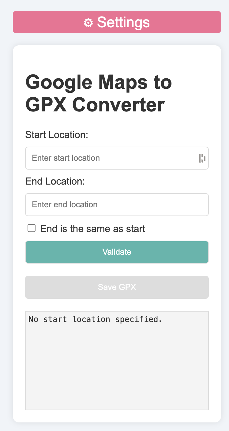 GPX Tool